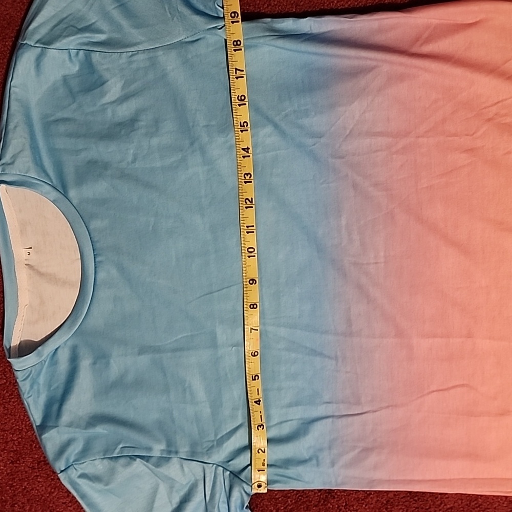 Women's Multi-Color Pastel 3/4 Sleeve Top, Medium - Picture 7 of 8
